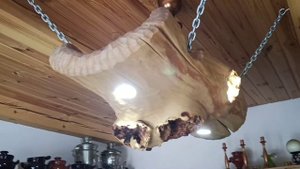 Оригинальная люстра из дерева Original wood chandelier