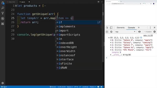 Javascript Challenges - Unique Object Property Values