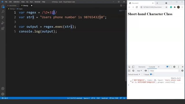 Shorthand Character Classes In JavaScript | Character Classes In JavaScript | JavaScript |SimpliCod