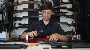 Установка газовой пружины и манжеты на ИЖ 61