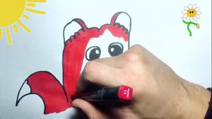 how to easily draw and color a squirrel with markers| Как легко нарисовать белку маркерами