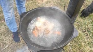 Суп ХАРЧО пошаговый рецепт в казане на костре