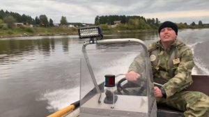 Лодка Waytboat-430 С с мотором Ямаха 40 л.с Обкатка мотора ямаха.