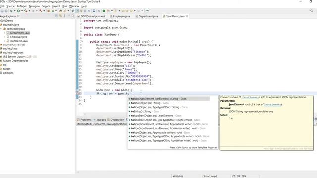 Convert Java object to JSON and vice versa смотреть онлайн