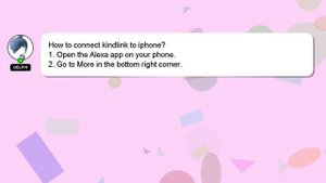 How to connect kindlink to iphone?