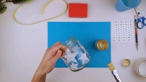 Новогодний подсвечник из простой стеклянной банки своими руками DIY