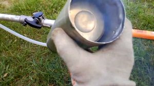 Завели с глушителем из термоса.