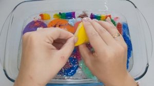 ASMR?Mixed cosmetics and slime/bright slime from cosmetics/Смешали косметику и слайм/блестящий слай