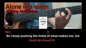 ALONE IN A ROOM - Asking Alexandria (easy chords tutorial) | Play along