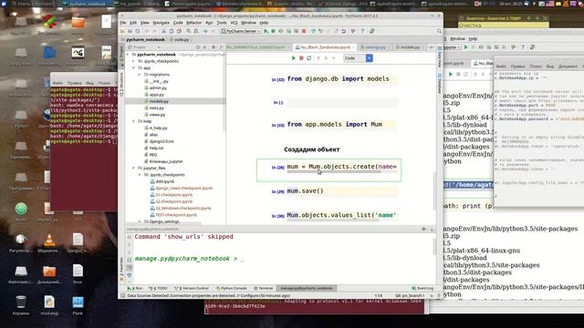Django 2. Закончил курсы по полной настройке Jupyter + PyCharm + Django.(Линукс, Виндовс)
