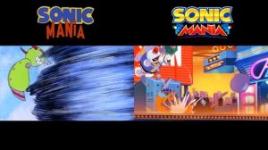 The Adventures of Sonic Trailer vs. Sonic Mania Trailer | Side by Side