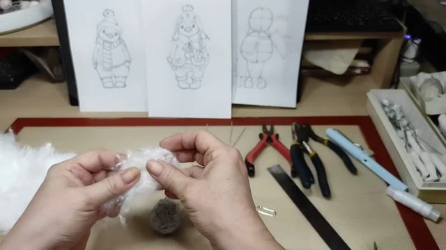 ??Ватная игрушка ПИНГВИНЧИКИ  Урок 1  Заготовки тело, голова, ручки и ножки