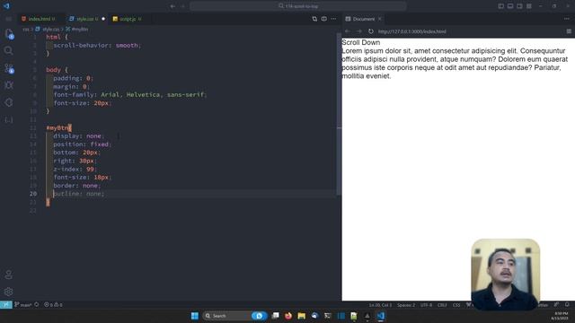 JAVASCRIPT TUTORIAL #174 SCROLL TO TOP