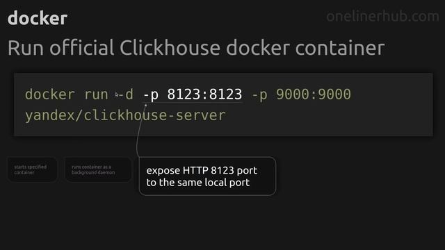 Run official Clickhouse docker container #docker смотреть онлайн