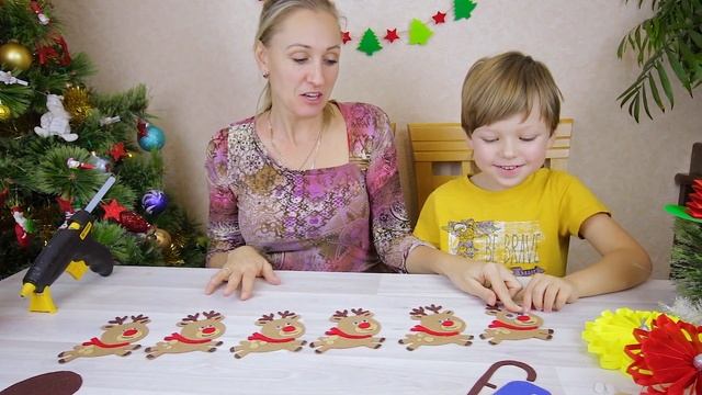 Новогодняя Гирлянда своими руками из фетра Поделки на Новый Год 2020