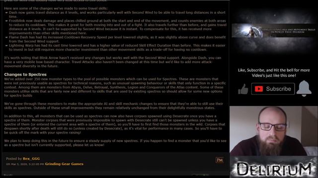 [POE 3.10] Spectres & Movement Skills changes in Delirium League смотреть онлайн