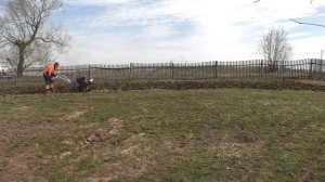 Начало проекта огород мечты. Разрабатываем целину мотоблоком Нева МБ 23