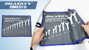 Распаковка набора дюймовых комбинированных ключей CZMRS12T-15 | HASKYY