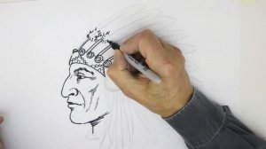 How to Draw a Native American Chief. Iconic Faces #8 Live Illustration with Frank Rodgers