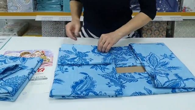 3505 КПБ "Шамбала" синяя с натяжной простыней смотреть онлайн