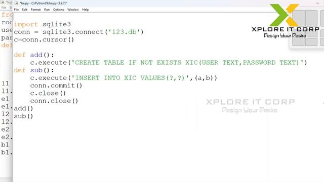 How to Connect Front End and Back End | Using Python  | With Live Demo #sqlite #learnwithxploreit