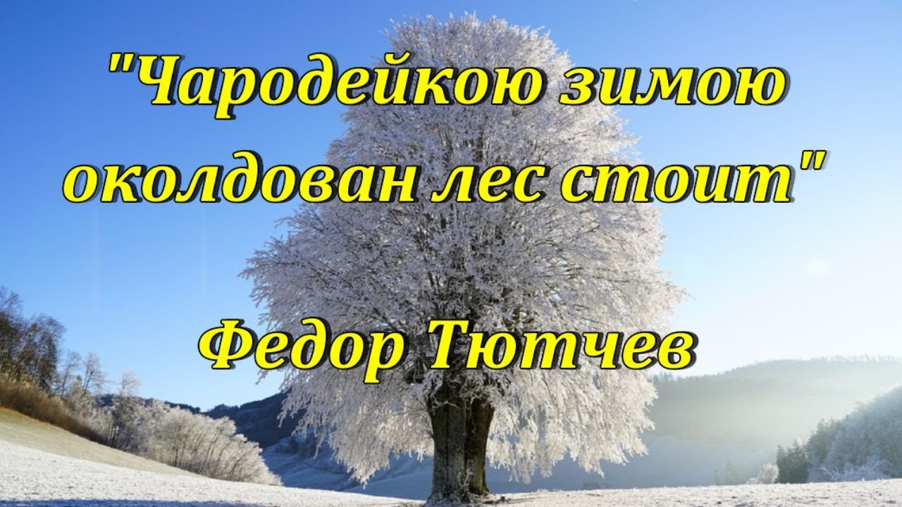 Стихотворение Тютчев Федор "Чародейкою зимою околдован лес стоит"