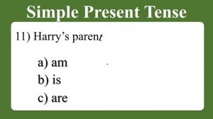 Simple Present Tense Quiz