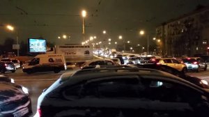 Первый снег в Москве. Московские пробки