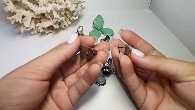 Серебряные комплекты с натуральными камнями (49)
