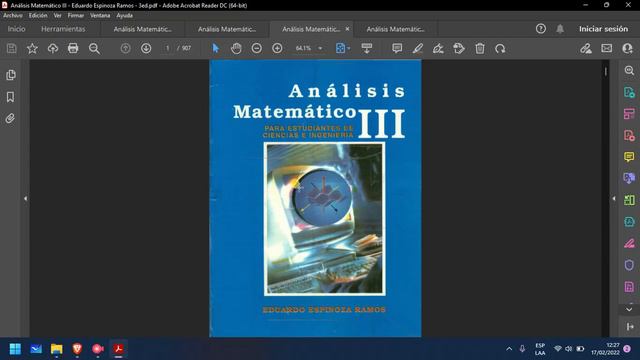 ANÁLISIS MATEMÁTICO I. II. III. IV DE EDUARDO ESPINOZA RAMOS смотреть онлайн