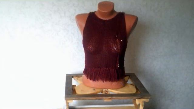 Очаровательные летние топики из пряжи Alize дива с бахромой,бусами,и спущенными петлями,размер 42-4 смотреть онлайн