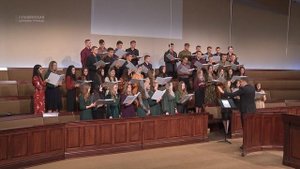 "Собран урожай в поле и садах" - Хор