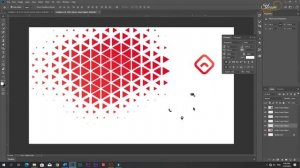 Black Business Card With Red Triangle Shapes in Adobe Photoshop CC 2018 | Storm Brain