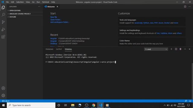 Install Angular Using Angular CLI  | Project Setup Part - 1 | Angular 2+ Tutorial For Beginners.