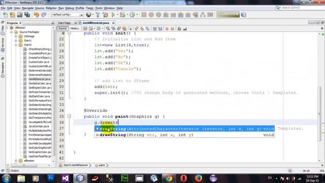 Get All Items From AWT List in Java Applet and AWT in Netbeans смотреть онлайн