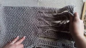 Снуд спицами/ Снуд-воротник из толстой пряжи