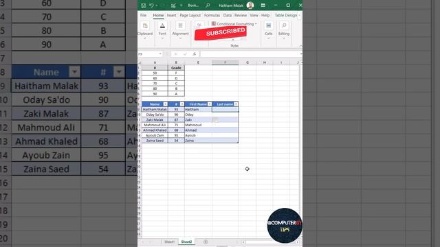 Excel Ctrl+E Tips