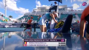 Monica Niculescu vs. Caroline Wozniacki  | 2019 Miami Open Third Round | WTA Highlights