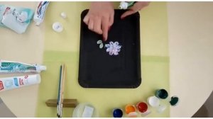 Рисование зубной пастой "Букет"