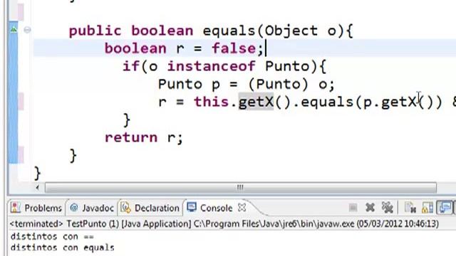 Concepto de identidad e igualdad en Java смотреть онлайн