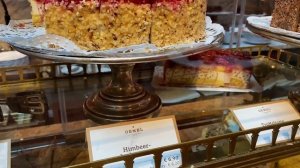 The most famous Sacher cake in the world! Cafe Demel. Vienna. Austria