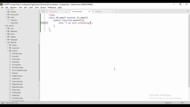 Codeigniter tutorial in Hindi (Extending Libraries) | part 14 ? 2020