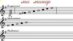 2 класс ми минор трех видов, правило и построение.
