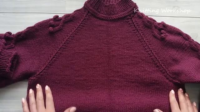 Свитер с красивым узором из полушерстяной пряжи / Описание вязания / Узор араны