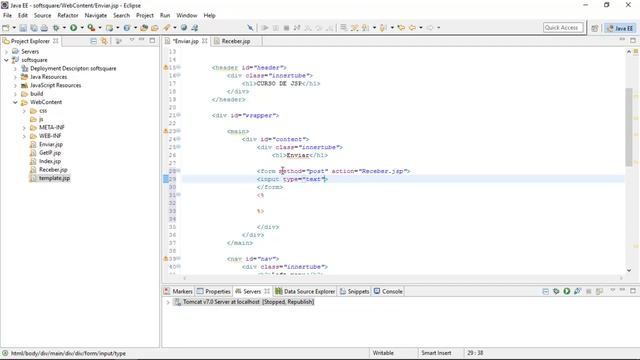 Curso de Java EE JSP Essencial Aula 9 Request Get Parameter enviando e recebendo parametros смотреть онлайн