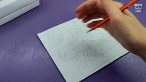 How to make a paper Six-Jawed Dragon on hand. / Sofit PaperCraft / DIY