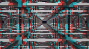 Cubic Space Division 3D (anaglyph for red and green glasses) Inspired by MC Escher