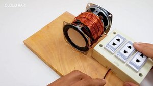 Make Free Energy Generator 220v 7000w infinity coil powerful electricity with speaker magnet