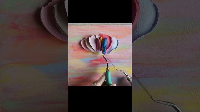 Sculptural painting, rose. Скульптурная живопись, роза.