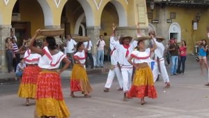 Traditional Dancing in Cartagena, Colombia -- Cumbia